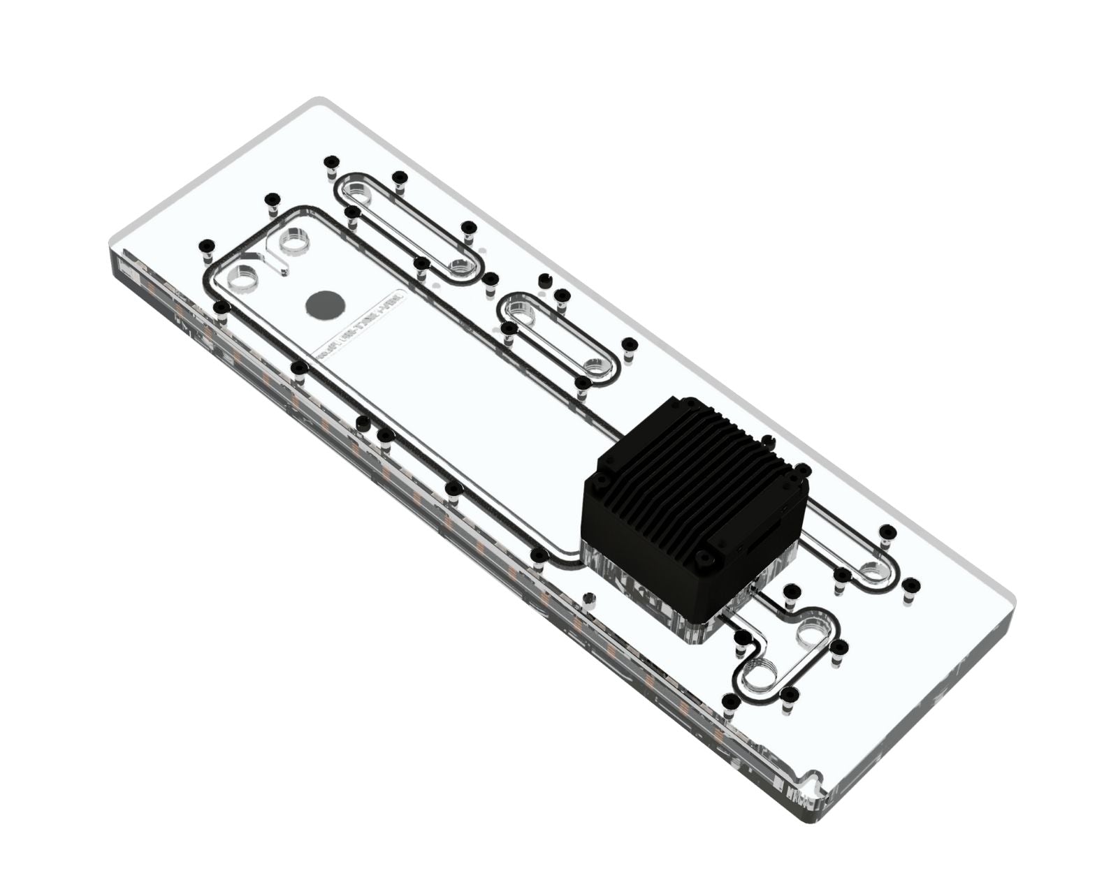 Bykski Distro Plate For NZXT H9 Flow - PMMA RGB Distribution Plate For Water Cooling