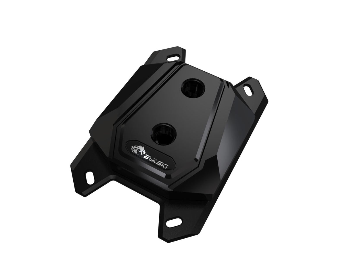Bykski CPU-XPR-B-M-V2 High-Efficiency CPU Water Cooling Block - Featuring High Flow Optimized 0.2mm Fins - Geometric Design - for AMD Ryzen 3/5/7/9 (AM4/AM5) - Black (POM)