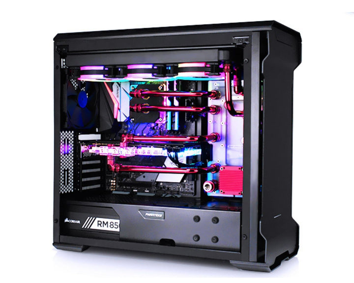 Bykski Distro Plate For PHANTEKS PH-ES515ETG - PMMA w/ 5v Addressable RGB(RBW) (RGV-PHA-PK515E-P-K) - DDC Pump With Armor