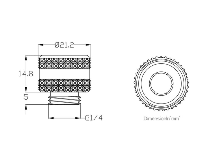 Bykski Anti-Off Rigid 12mm OD Fitting (B-FTHTJ-L12) - Silver