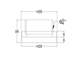 Bykski Fillport / Pass Thru Fitting (B-WPJ-X) - Silver