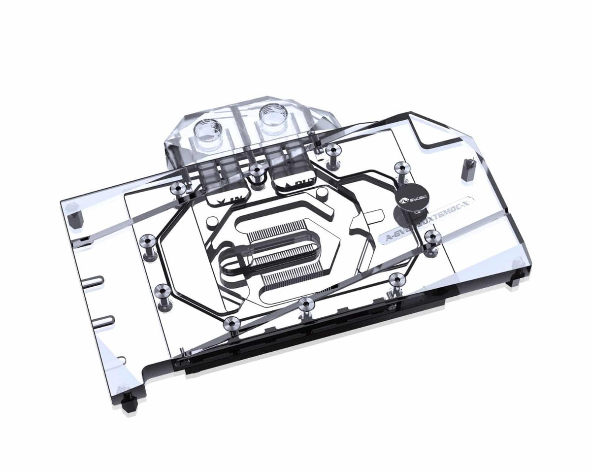Bykski Full Coverage GPU Water Block and Backplate for GIGABYTE Radeon RX 6600 XT GAMING OC 8G (A-GV6600XTGMOC-X)