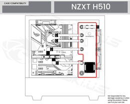Bykski Distro Plate For NZXT H510 - PMMA w/ 5v Addressable RGB(RBW) (RGV-NZXT-H510-P-K) - DDC Pump With Armor