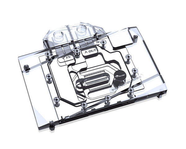 Bykski Full Coverage GPU Water Block and Backplate For PNY RTX4070 12GB Gaming VERTO (N-PNY4070VERTO-X)