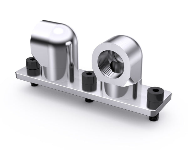Bykski GPU Block 90 Degree Rotary Bridge Module - Silver (B-VGA-MINI-X)