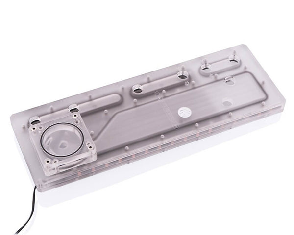 Bykski Distro Plate For Cougar Panzer EVO - Frosted PMMA w/ 5v Addressable RGB (RBW - Pump Included (RGV-CG-Panzer Evo-P-F)