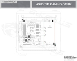 Bykski Distro Plate For ASUS TUF Gaming GT502 PMMA w/ 5v Addressable RGB (RBW) (RGV-AS-GT502-P-K) - DDC Pump With Armor