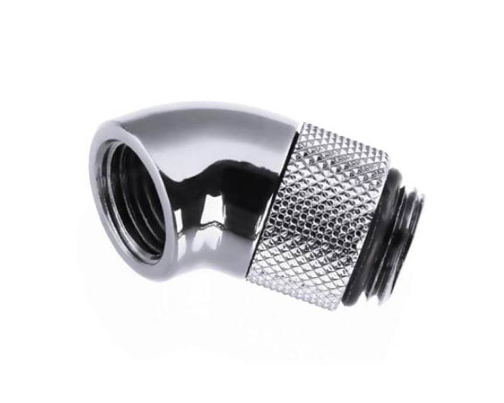 Bykski G 1/4in. Male to Female 45 Degree Rotary Elbow Fitting (B-RD45-X) - Silver