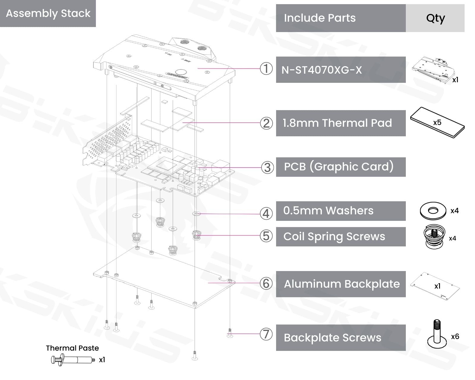 Bykski Full Coverage GPU Water Block and Backplate For ZOTAC