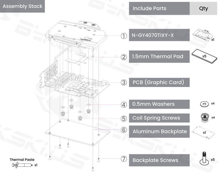 Bykski Full Coverage GPU Water Block and Backplate For GALAX RTX 4070 Ti BOOMSTAR OC (N-GY4070TIXY-X)