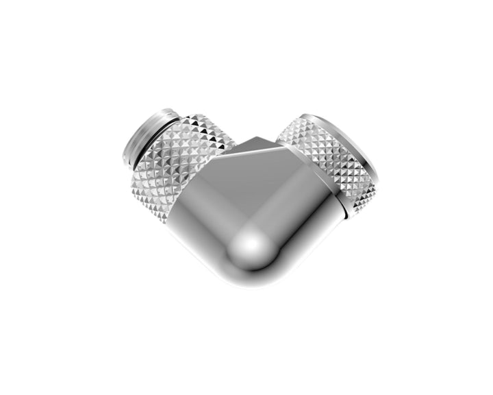 Bykski G 1/4in. Rigid 90 Degree Rotary Fitting Adapter For 14mm OD PMMA/PETG/METAL Tubing (CC-L14RD90-X) - Silver