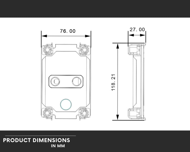 Bykski CPU-4677-SR Durable Metal/POM CPU Water Block For LGA 4677 Intel Sapphire Rapids - Continuous Usage
