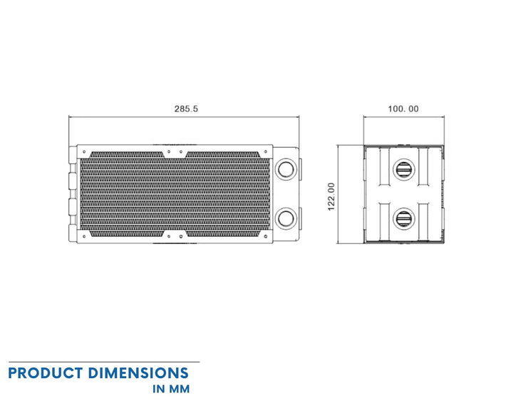Bykski Extreme-Performance Multi-Block 1,800W Heat Dissipation Radiator, 2x120mm Support (CR-RD240RC-TK100)