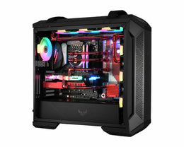 Bykski Distro Plate For ASUS TUF Gaming GT501 PMMA w/ 5v Addressable RGB(RBW) (RGV-AS-GT501-P-K) - DDC Pump With Armor