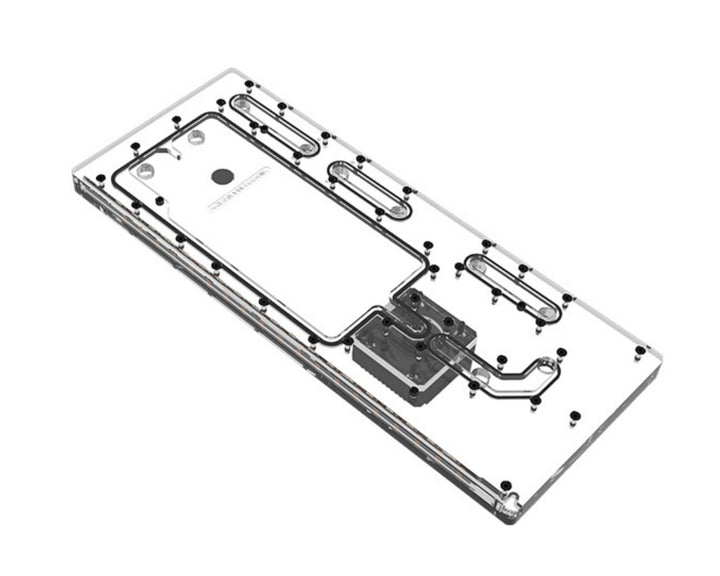 Bykski Distro Plate For LIAN LI O11EVOXL - PMMA w/ 5v Addressable RGB(RBW) (RGV-LAN-O11EVOXL-P-K) - DDC Pump With Armor