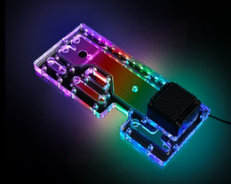 Bykski Distro Plate For NZXT H510 - PMMA w/ 5v Addressable RGB(RBW) (RGV-NZXT-H510-P-K) - DDC Pump With Armor