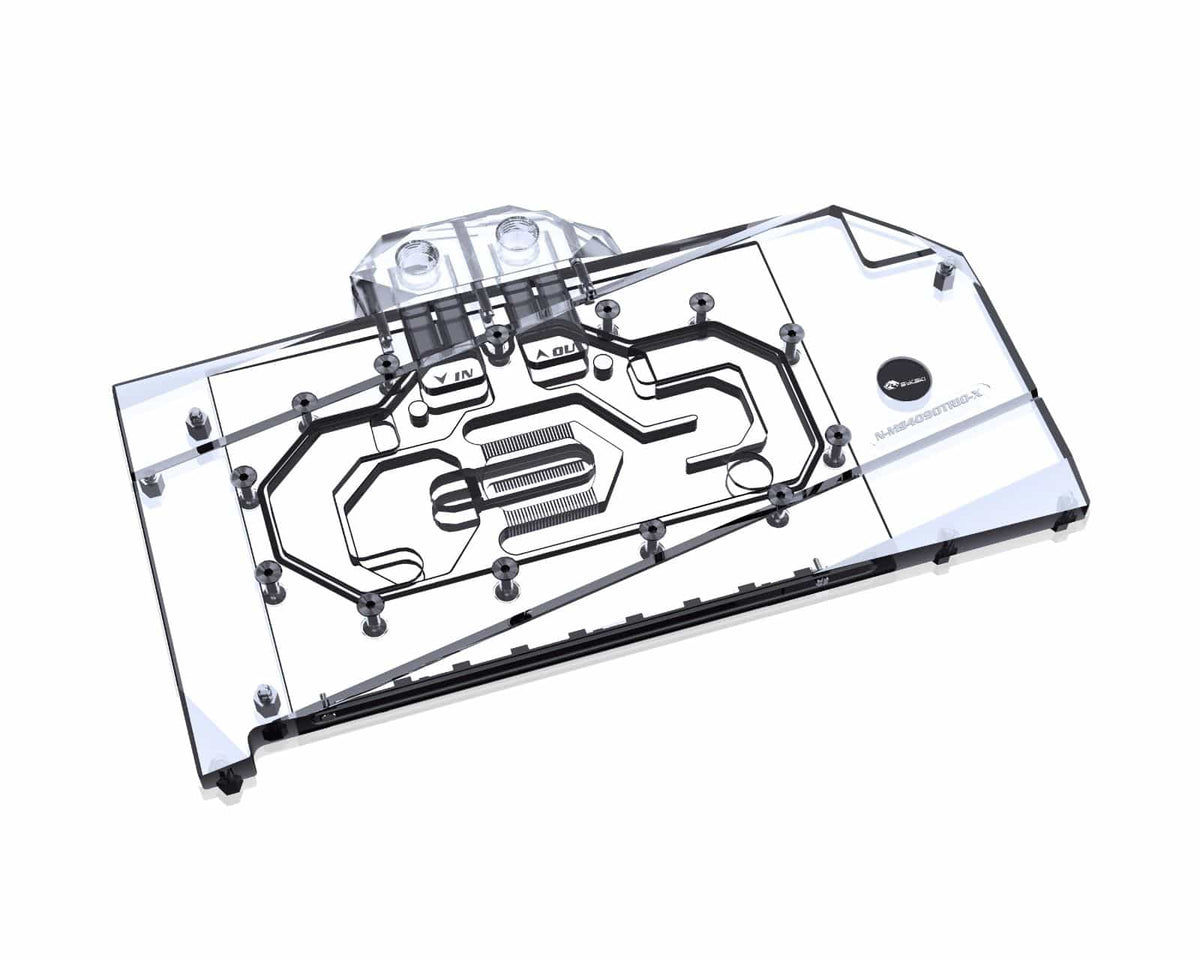 Bykski Full Coverage GPU Water Block and Backplate for MSI GeForce RTX 4090 Gaming X Trio (N-MS4090TRIO-X)