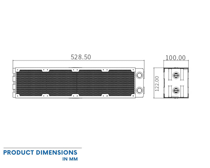 Bykski Extreme-Performance Multi-Block 3,200W Heat Dissipation Radiator, 4x120mm Support (CR-RD480RC-TK100)