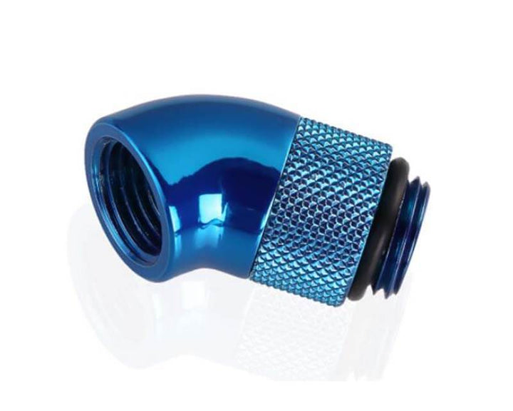 Bykski G 1/4in. Male to Female 45 Degree Rotary Elbow Fitting (B-RD45-X) - Blue
