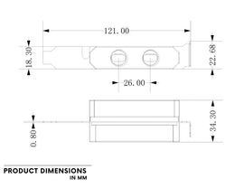 Bykski PCI Slot Pass Through Dual G 1/4 Female to Female Connector for External Cooling V2 (B-PCI-EM-X-V2)