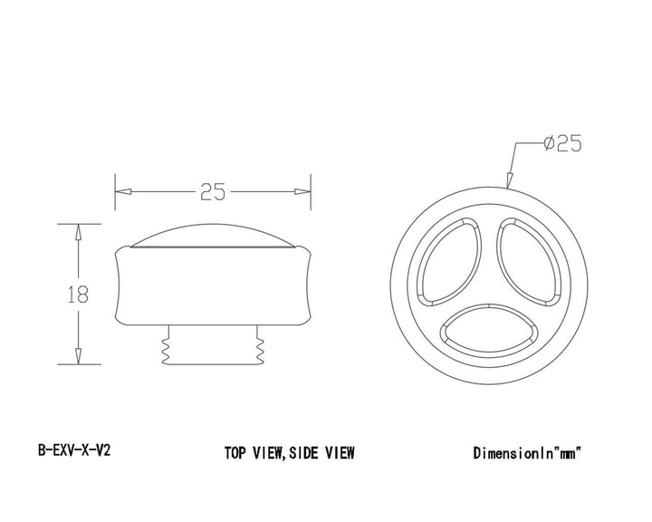 Bykski G1/4 Clover Exhaust Pressure Valve (B-EXV-X-V2) - Black