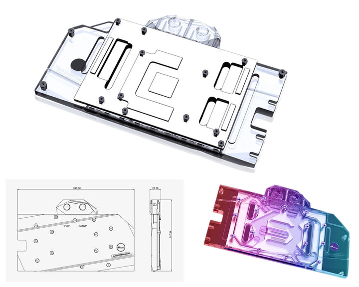 Bykski Full Coverage GPU Water Block and Backplate for ASUS Dual RTX 3070 / 3060Ti (N-AS3070DUAL-X-V2)