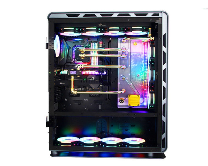 Bykski Distro Plate For PHANTEKS PH-ES916E - PMMA w/ 5v Addressable RGB(RBW) (RGV-PHA-916-P-K) - DDC Pump With Armor