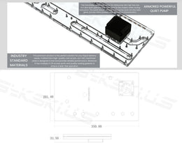 Bykski Distro Plate For Thermaltake Level 20 XT - PMMA w/ 5v Addressable RGB (RBW) (RGV-TT-LEVEL20XT-P-K) - DDC Pump With Armor
