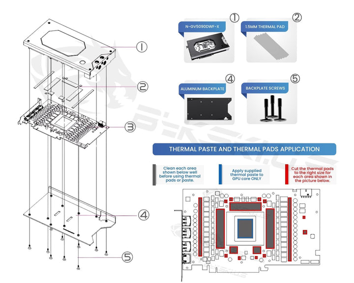 Bykski Armored End Port GPU Waterblock with Backplate For Gigabyte GeForce RTX 5090 Gaming OC 32G (N-GV5090DWF-X)