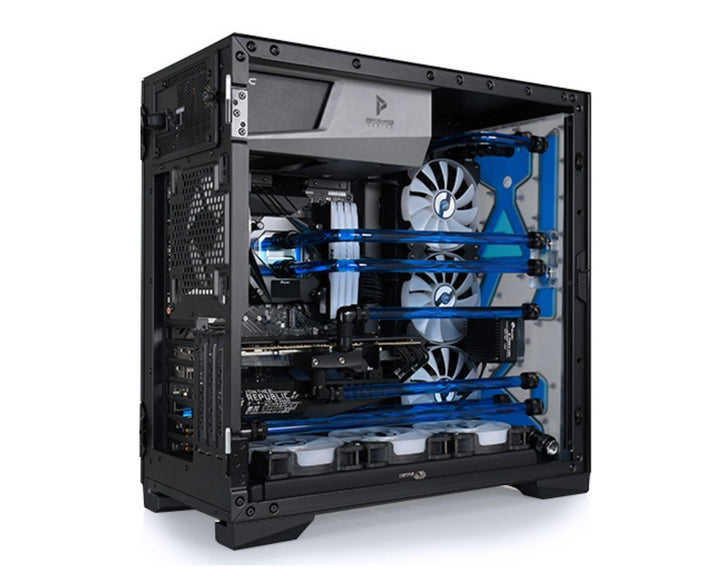 Bykski Distro Plate For ANTEC P120 PMMA w/ 5v Addressable RGB(RBW) (RGV-ANTEC-P120-P-ATK-K) - DDC Pump With Armor