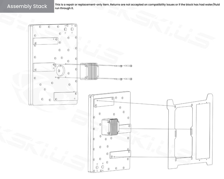 Bykski Distro Plate For Antec Striker - PMMA w/ 5v Addressable RGB (RBW) (RGV-Antec-Striker-P-K) - DDC Pump With Armor