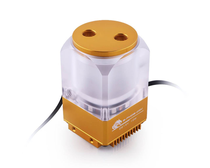 Bykski Mini DDC Pump Reservoir Combo w/ Armor (B-TANK-DDC-MI) - Gold