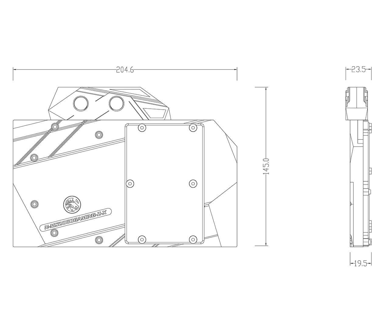 Bykski MSI RTX 2060 GAMING Z 6G Full Coverage GPU Water Block