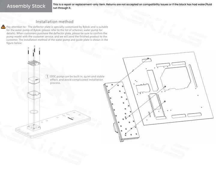 Bykski Distro Plate For InWin 925 - PMMA w/ 5v Addressable RGB(RBW) (RGV-INW-925-P-K) - DDC Pump With Armor