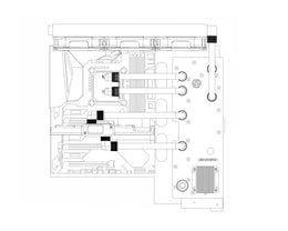Bykski Distro Plate for Corsair 570X - PMMA w/ 5v Addressable RGB (RBW) (RGV-COR-570X-P)