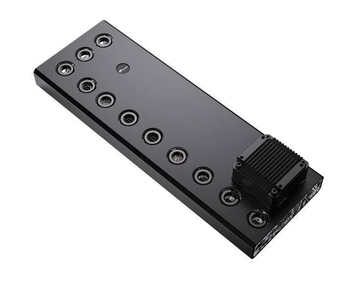Bykski 360 Universal Distro Plate Enhanced Protection with Full Armor PMMA w/ 5v Addressable RGB (RBW) - (RGV-DDC-X-TK360-K) - DDC Pump With Armor