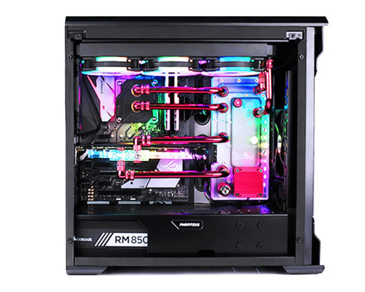 Bykski Distro Plate For PHANTEKS PH-ES515ETG - PMMA w/ 5v Addressable RGB(RBW) (RGV-PHA-PK515E-P-K) - DDC Pump With Armor