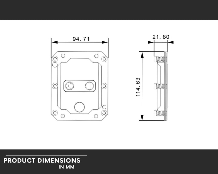 Bykski CPU-FT5796-SR Durable Metal/POM CPU Water Block For ARM S5000C 64 - Continuous Usage