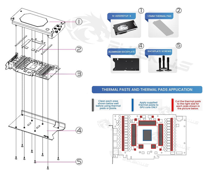 Bykski Armored End Port GPU Waterblock with Backplate For ASUS TUF Gaming GeForce RTX 5090 32GB GDDR7 (N-AS5090TUF-X)