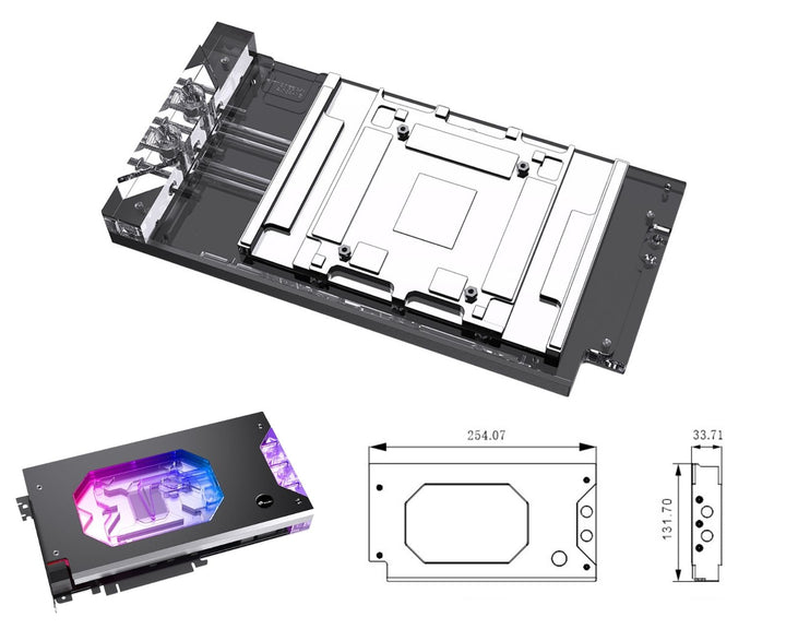 Bykski Armored End Port GPU Waterblock with Backplate For ASUS TUF Gaming GeForce RTX 5090 32GB GDDR7 (N-AS5090TUF-X)