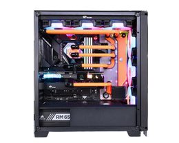 Bykski Distro Plate For COUGAR Dark Blader X5 - PMMA w/ 5v Addressable RGB(RBW) (RGV-CG-DB-X5-P-K) - DDC Pump With Armor