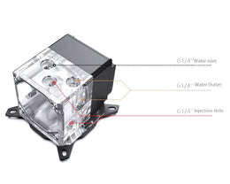 Bykski CPU-XPR-DDC-I DDC Pump Reservoir CPU Water Cooling Block for Intel Core (LGA 115x/1366/2011/2066)