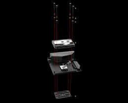Granzon GAMS Digital Display CPU Water Cooling Block for AMD Ryzen 3/5/7/9 (AM4/AM5) - Black