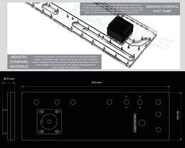 Bykski Distro Plate For PHANTEKS NV5s - PMMA w/ 5v Addressable RGB(RBW) (RGV-PHA-NV5S-P-K) - DDC Pump With Armor