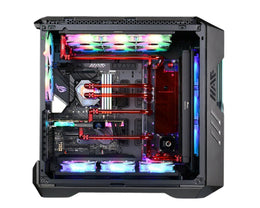 Bykski Distro Plate For Cooler Master HAF 700 EVO - PMMA w/ 5v Addressable RGB (RBW) (RGV-CM-H700EVO-P-K) - DDC Pump With Armor