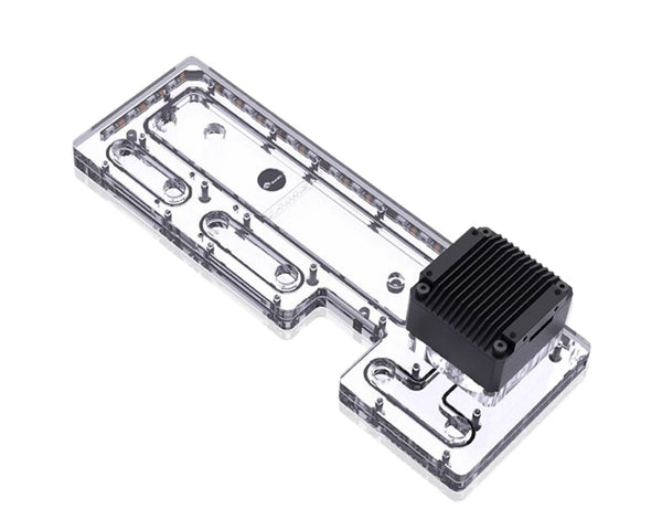 Bykski Distro Plate For PHANTEKS PH-ES518XTG - PMMA w/ 5v Addressable RGB(RBW) (RGV-PHA-PK518-P-K) - DDC Pump With Armor