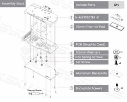 Bykski Full Coverage GPU Water Block and Backplate for MAXSUN GeForce RTX 3060 Terminator12G (N-MX3060TER-X)