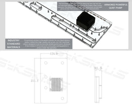 Bykski Distro Plate For CORSAIR 280X - Frosted PMMA w/ 5v Addressable RGB (RBW) - Pump Included (RGV-COS-280X-P)