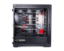 Bykski Distro Plate For Thermaltake A500 TG - PMMA w/ 5v Addressable RGB (RBW) (RGV-TT-A500-TG-P-K) - DDC Pump With Armor