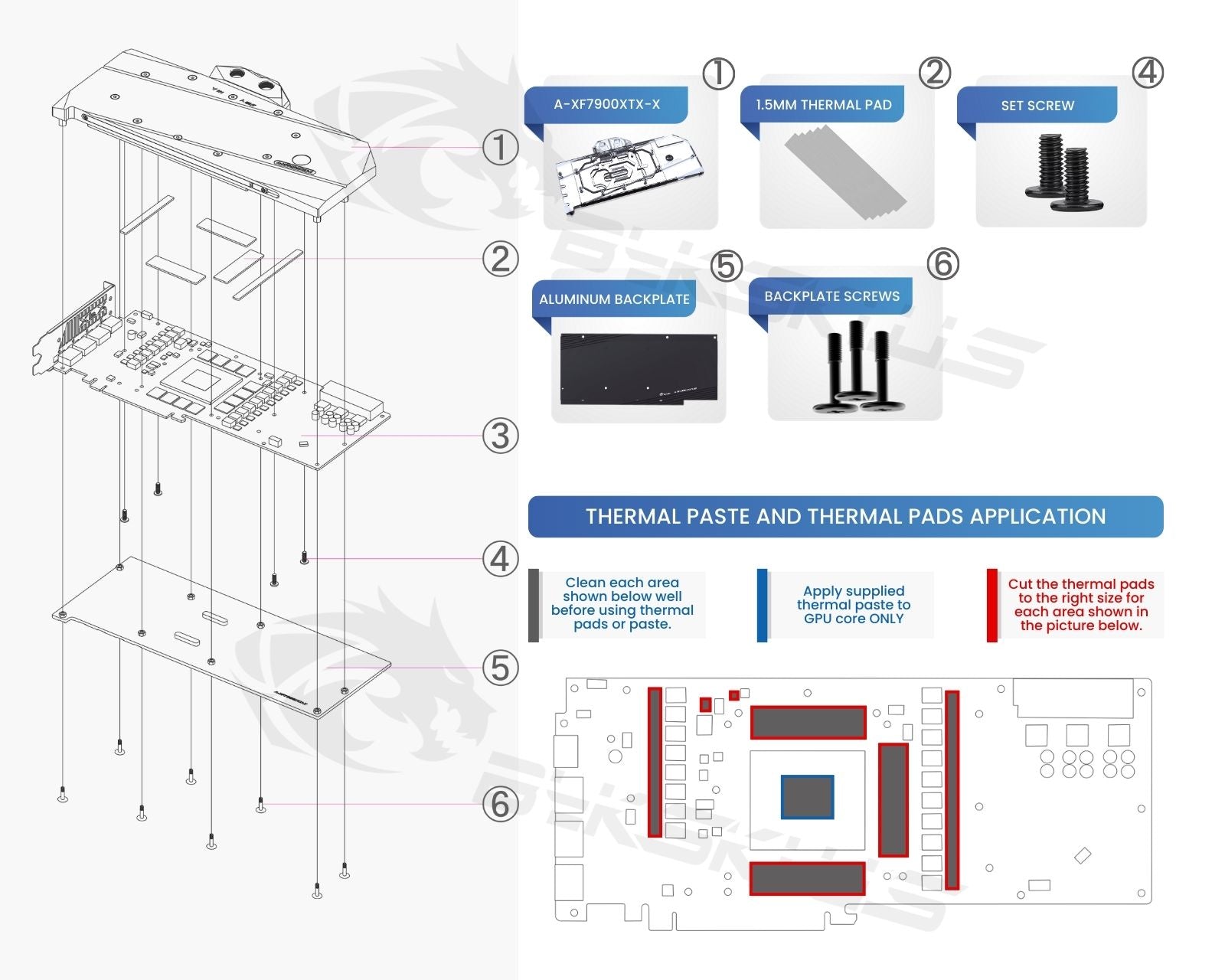 Bykski Full Coverage GPU Water Block And Backplate For AMD Radeon